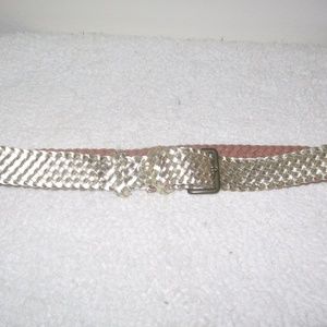 Shiny Gold Braided Leather Belt